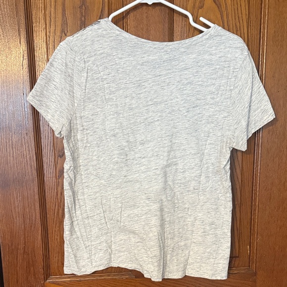 Lucky Brand White Botanical Print Women's Tee - Picture 3 of 4